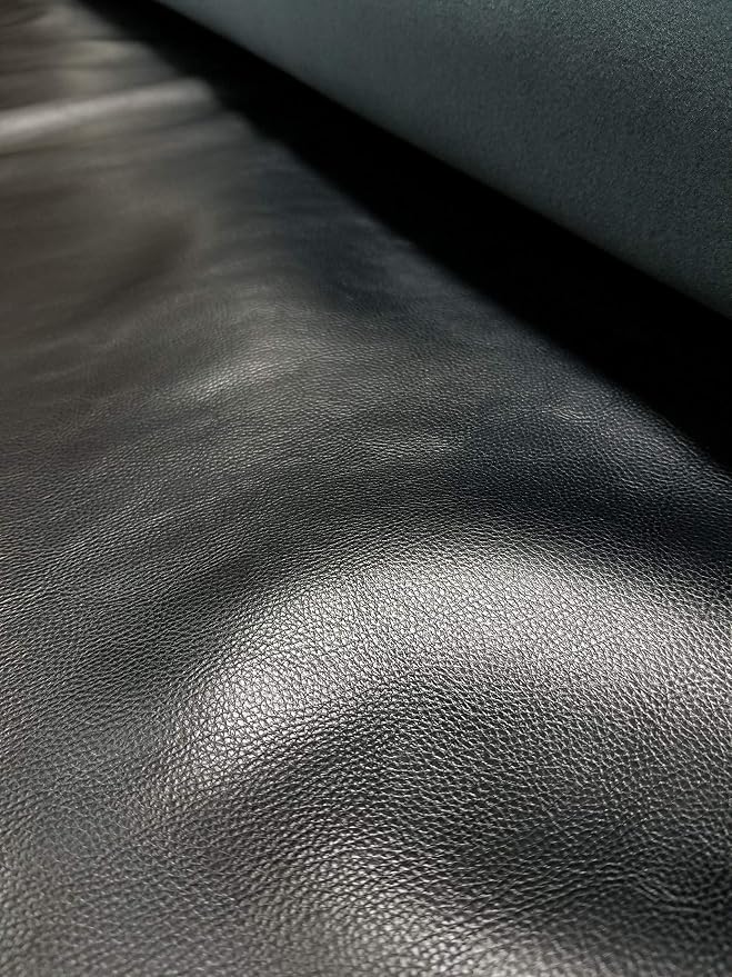 NAT Leathers | Black Pebbled Soft faux Vegan PU {Peta Approved Vegan} Leather - Image 6