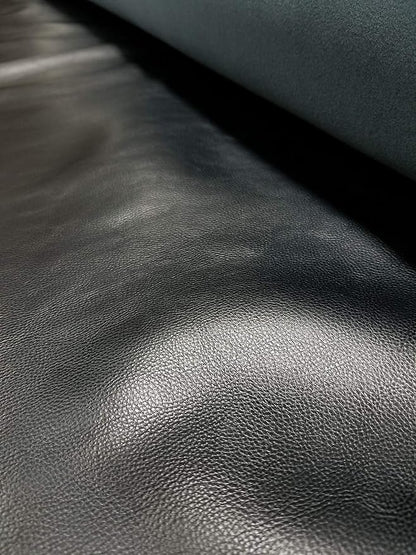 NAT Leathers Black Pebblegrain Soft Faux Leather Fabric PU Sold by The Yard - Image 3