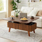 3 in 1 Lift Top Coffee Table, Fluted Convertible Coffee Tables Converts to by ORRD