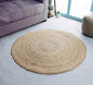 Hausattire Jute Braided Round Rug, 4 ft | 100% natural jute, hand woven by Hausattire
