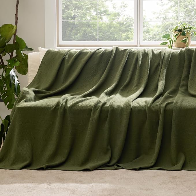 Bedsure 100% Cotton Blanket Full Size - Image 5