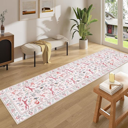DUKINO 2x8 Washable Runner Rug, Non Slip Animal Kitchen Runner Rug, Low Pile - Image 3