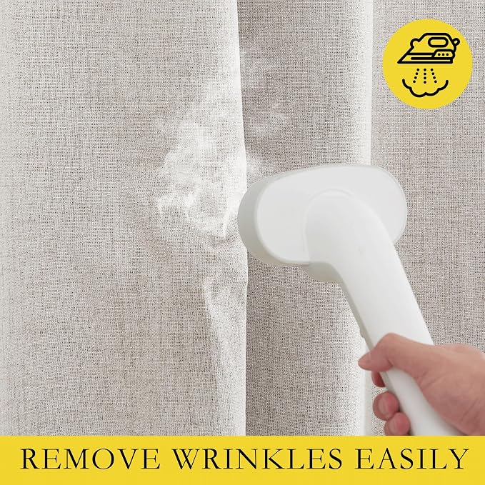 NICETOWN 100% Blackout Brich Linen Curtains - Image 7