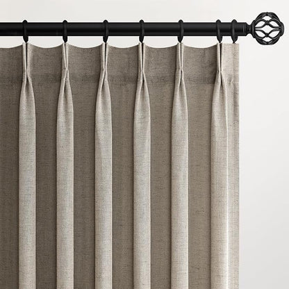 Pinch Pleated 72 Inch Curtains 2 Panels by Topfinel