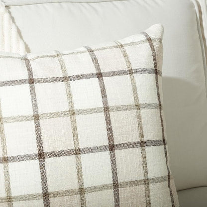 Stellhome Pack of 2 Fall Linen Buffalo Check Decorative Throw Pillow Covers - Image 4