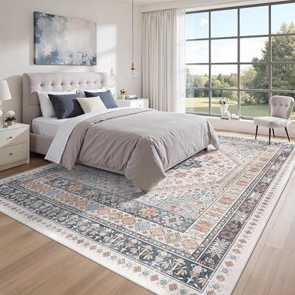Pink Rugs for Bedroom-9x12 Area Rugs for Living Room, Dining Room, Low Pile - Image 9