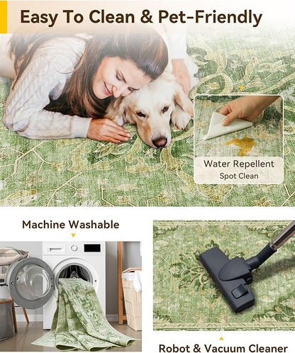 RELEANY Washable Area Rug, Runner 3'x10', Water Repellent, Pet Friendly - Image 4