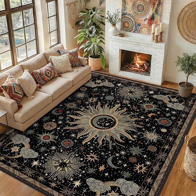Vacuum-Friendly, 9x12 Washable Area Rug by meejou