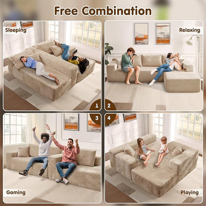 ovios 104" Cloud Boneless Couch - Image 6