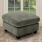 HAOMARKETS Corduroy Sofa Set, Upholstered Ottoman Footrest, Modern Living Room by HAOMARKETS