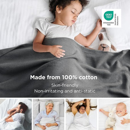 Bedsure 100% Cotton Blanket Full Size - Image 2