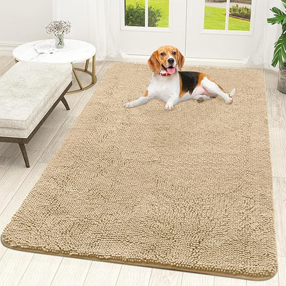 OLANLY Dog Door Mat for Muddy Paws 70x46, Super Absorbent Chenille Mud Mat | by OLANLY
