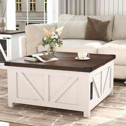jimeimen Farmhouse Lift Top Coffee Table - Image 6
