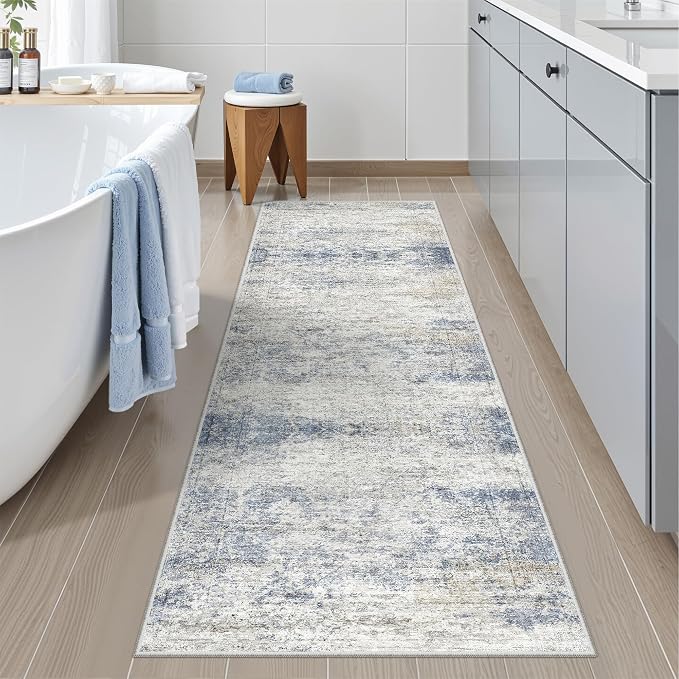 2x6 Runner Rug Non Slip, Washable Hallway Runner Rug, Nursery Room, Soft Runner by Restydon