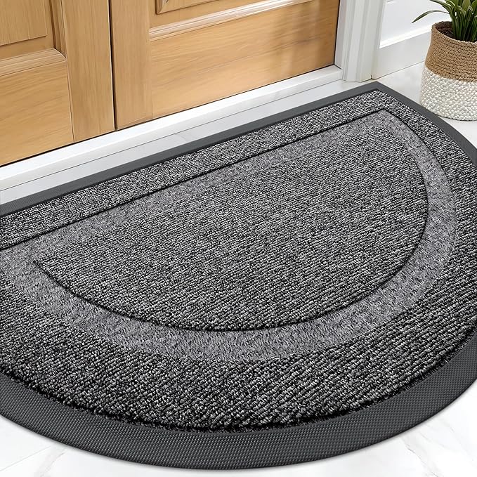 OLANLY Half Circle Front Door Mat Outside 71x23 All-Season Rubber Doormat | by OLANLY