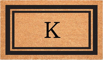 Calloway Mills 152961830K Black Border 18" x 30" Monogram Doormat by Callowaymills