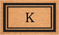 Calloway Mills 152961830K Black Border 18" x 30" Monogram Doormat by Callowaymills