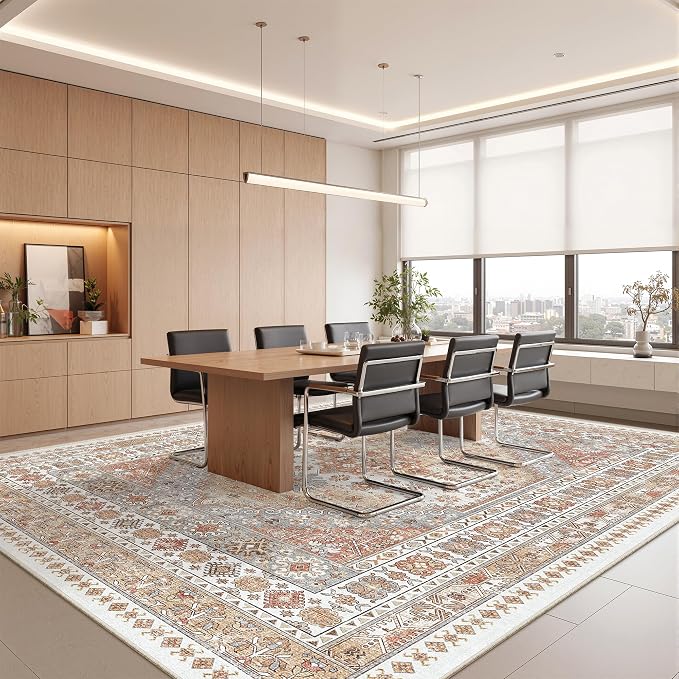 10x14 Area Rugs for Living Room, Large Washable Rug, Dining Room, Low Pile - Image 8