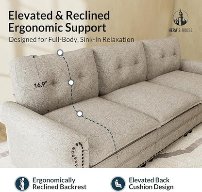 HERA'S HOUSE 3 Pieces Modular Sectional Sofa Sets, Oversized Couch Set - Image 8