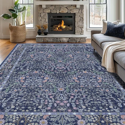 4x6 Area Rug for Bedroom Beside Rug, Laundry Room, Washable Non-Slip Low Pile - Image 3