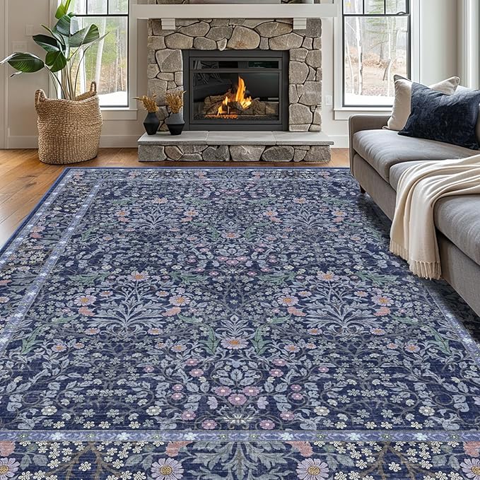 8x10 Washable Area Rugs for Living Room, Stain Resistant Vintage Rugs for by Unknown