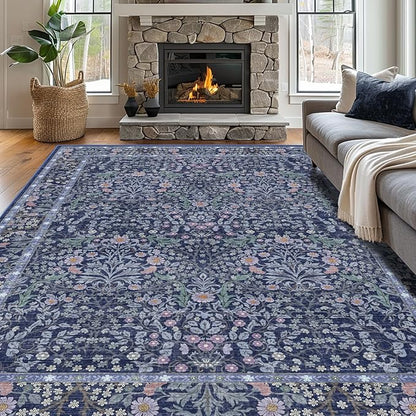 8x10 Washable Area Rugs for Living Room, Stain Resistant Vintage Rugs for by Unknown