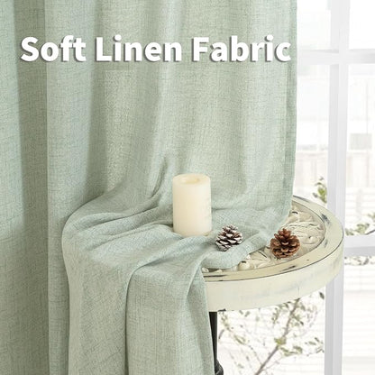 YoungsTex Sage Green Linen Curtains - Image 7