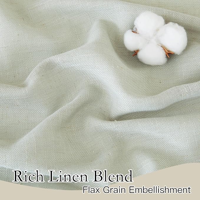 RYB HOME Linen Semi Sheer Curtains - Image 3