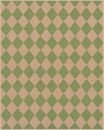 Lahome Checkered Easy Jute Living Room Rug, 8x10 Outdoor Rugs Washable | - Image 8