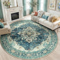 RELEANY Washable Area Rug, Round 8ft, Water Repellent, Pet Friendly, Vintage by RELEANY