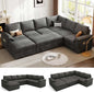 108 Inch Sectional Sleeper Sofa by Unknown