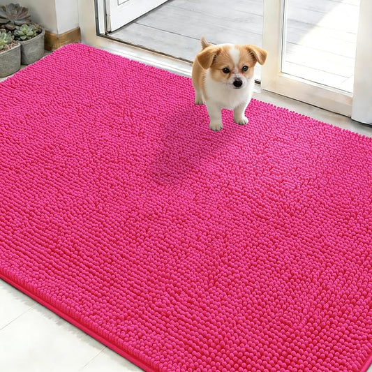 OLANLY Dog Door Mat for Muddy Paws 50x30, Super Absorbent Chenille Mud Mat | by OLANLY