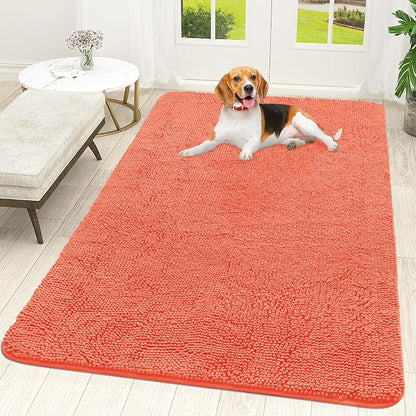 OLANLY Dog Door Mat for Muddy Paws 59x35, Super Absorbent Chenille Mud Mat | by OLANLY