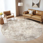 LOONGRUG Round Rug 6x6 Washable Neutral Modern Circle Area Rug Brown Beige | by LOONGRUG