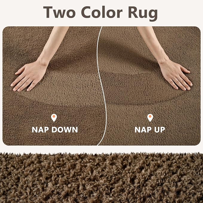 2x6 Beige Brown Solid Runner Rug Washable Non-Slip - Image 9