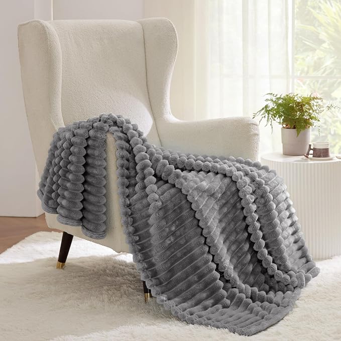 Bedsure Soft Twin XL Blanket for Bed Dorm Frost Gray 66"x90" | Birthday Gifts - Image 7