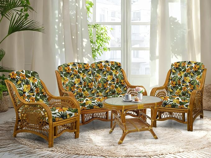 Malibu Lounge Living Accent Armchair Natural Rattan Wicker Handmade Design - Image 7