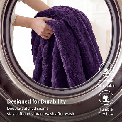 Bedsure GentleSoft Purple Throw Blanket - Image 6