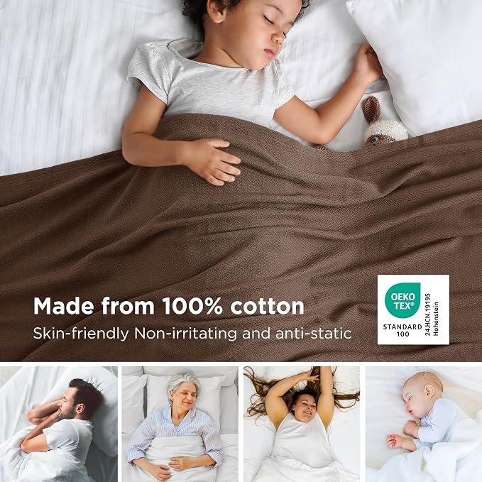 Bedsure GentleSoft 100% Cotton Blanket King Size - Image 2