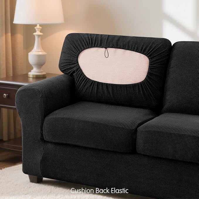 SUBRTEX 3 Pieces Stretch Sofa Slipcover Sets Couch Cover Sets Backrest Cushion - Image 7
