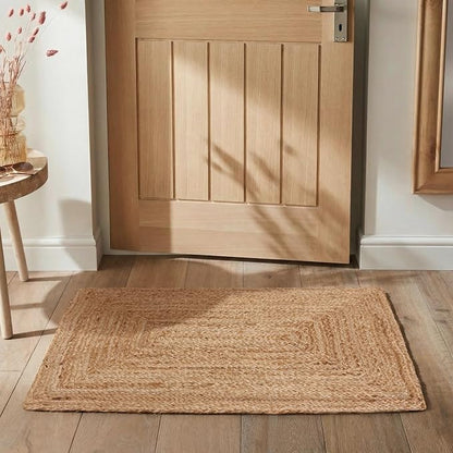 Hausattire Jute Braided Area Rug, 2x3 ft | 100% natural jute, hand woven - Image 3