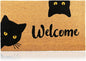 Coir Welcome Mat, Welcome Cats, 24 x 36 in | 100% Natural Coir, Anti-Shedding by AmaruDoorMats