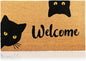 Coir Welcome Mat, Welcome Cats, 17 x 29 in | 100% Natural Coir, Anti-Shedding by AmaruDoorMats