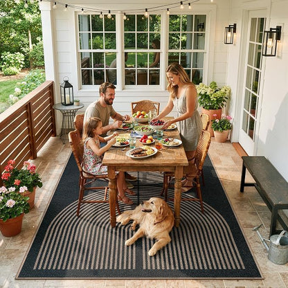 Lahome Modern Rainbow Easy Jute 4x6 Rug, Outdoor Patio Rug - Image 6