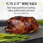 Checkered Chef Cooling Rack for Cooking and Baking - 11 ¾" x 17 Set of 2 Stainless Steel, Oven Safe Grid Wire Cookie Cooling Racks