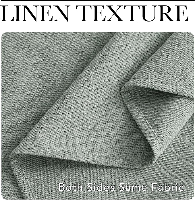 NICETOWN Full Shade Faux Linen Curtains 96" Long - Image 6