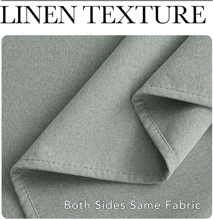 NICETOWN Full Shade Faux Linen Curtains 96" Long - Image 6