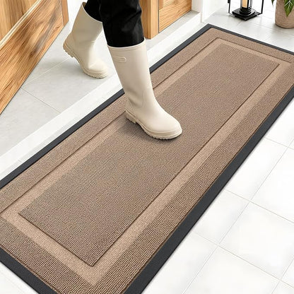 OLANLY Front Door Mat Outside 47x17, All-Season Heavy-Duty Rubber Doormat | by OLANLY