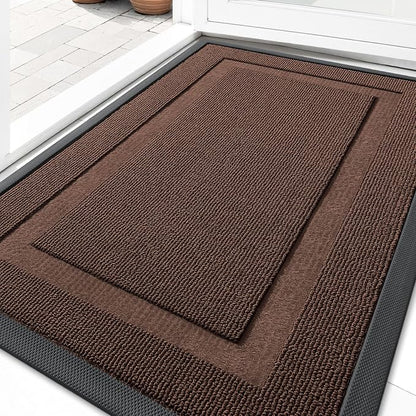 OLANLY Front Door Mat Outside 29.5x17, All-Season Heavy-Duty Rubber Doormat | by OLANLY