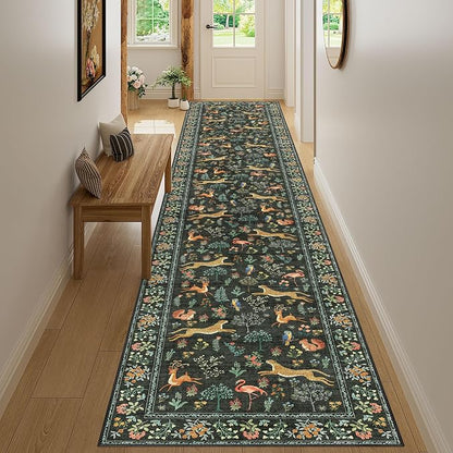 DUKINO 2.6x14 Runner Rug for Hallway, Washable Animal Rug Non Slip, Low Pile - Image 6